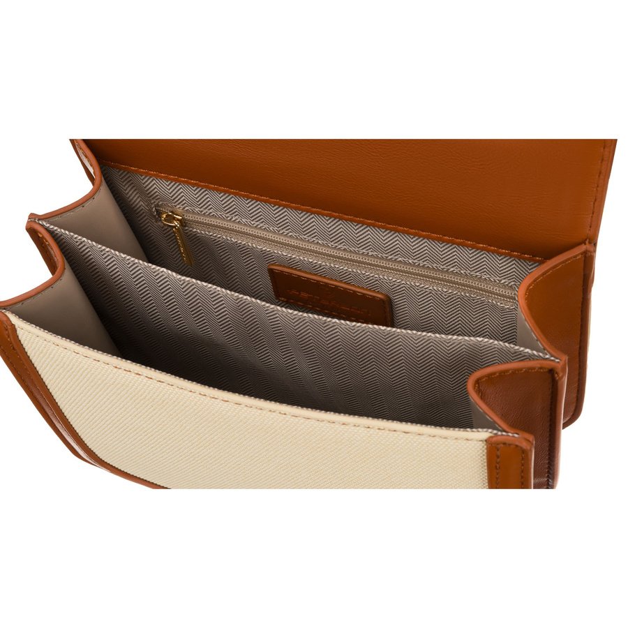 Dámska hnedá messenger crossbody kabelka P590 – Obrázok 7