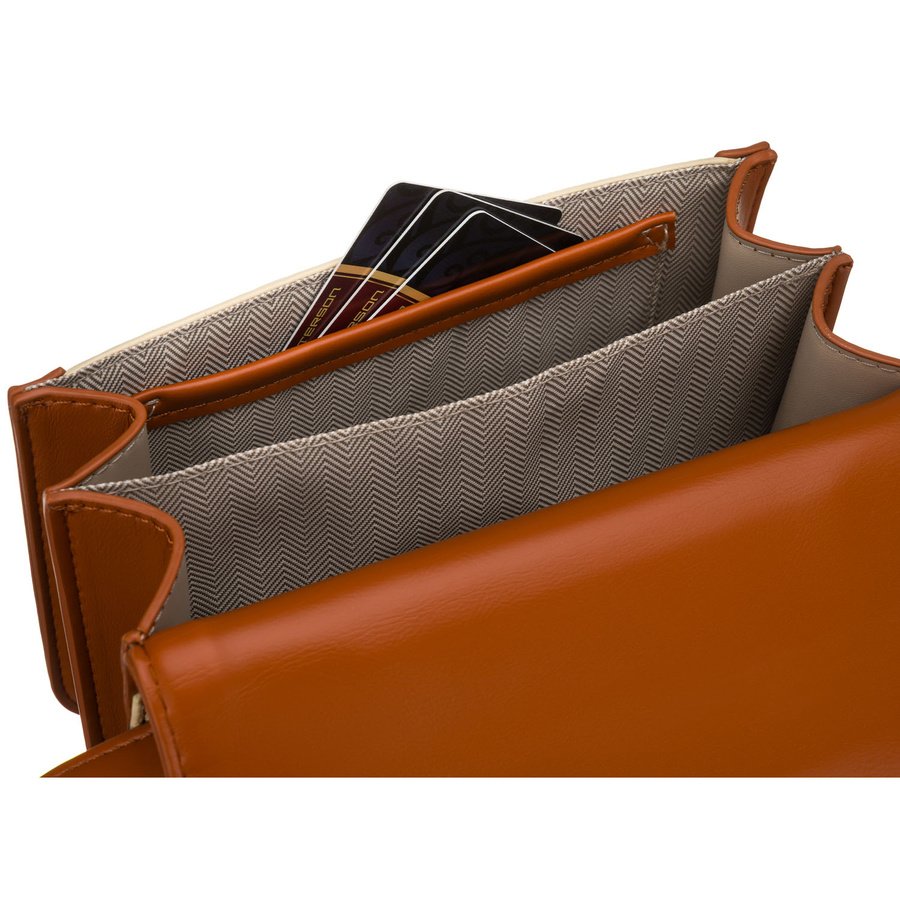 Dámska hnedá messenger crossbody kabelka P590 – Obrázok 6