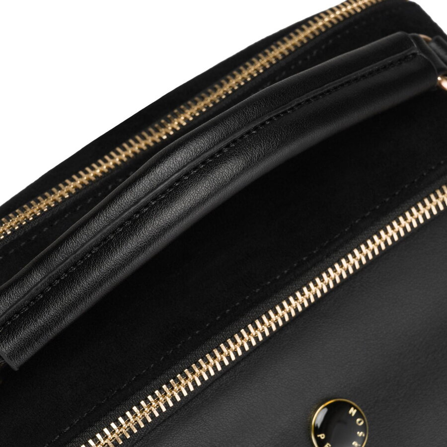 Semišová čierna crossbody kabelka PETERSON 769 – Obrázok 6