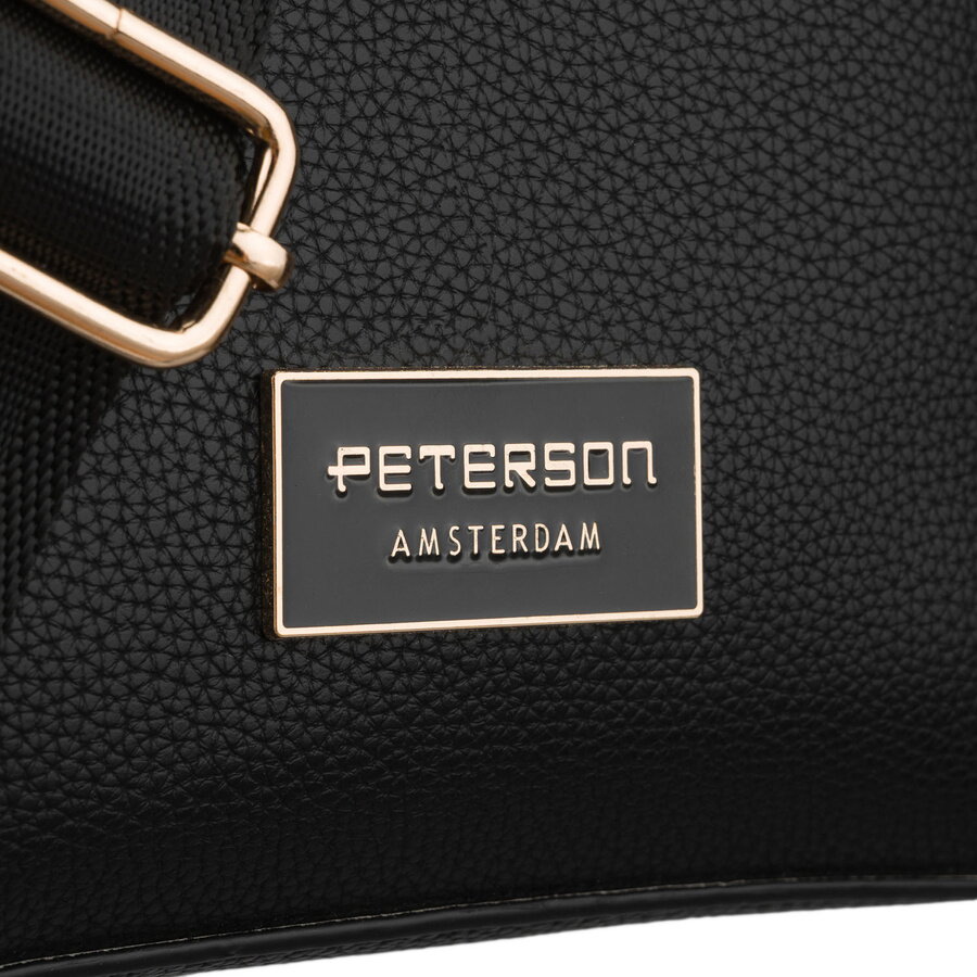 Elegantná crossbody čierna kabelka PETERSON 567 – Obrázok 7
