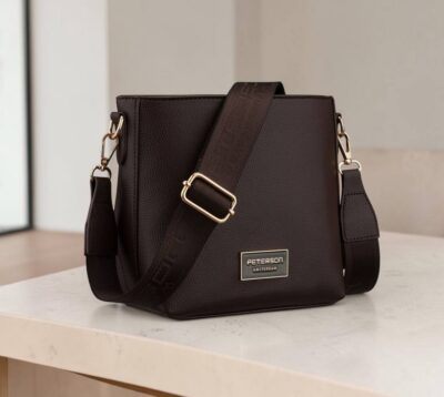 Elegantná crossbody hnedá kabelka PETERSON 567
