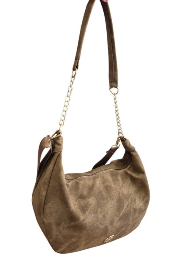 Béžová kabelka na rameno/crossbody GROSSO GS21 – Obrázok 3