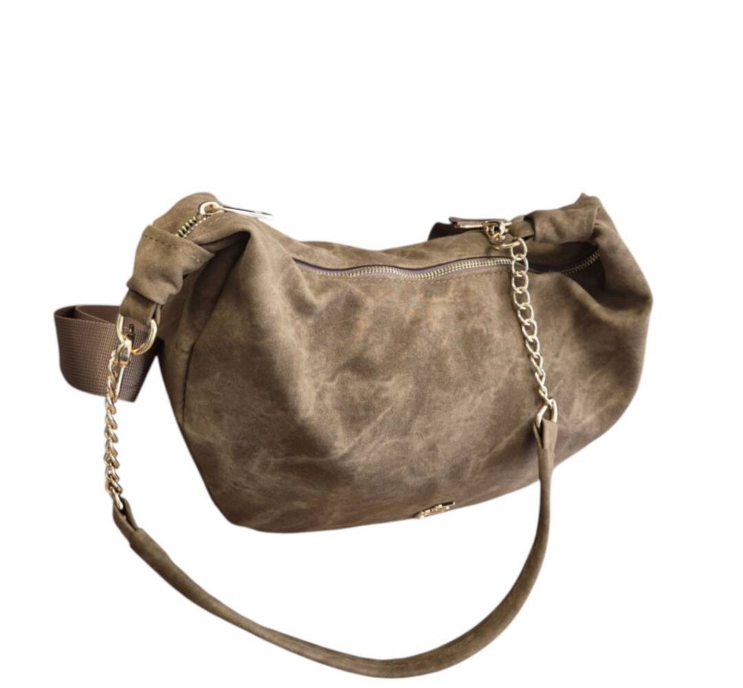 Béžová kabelka na rameno/crossbody GROSSO GS21 – Obrázok 2