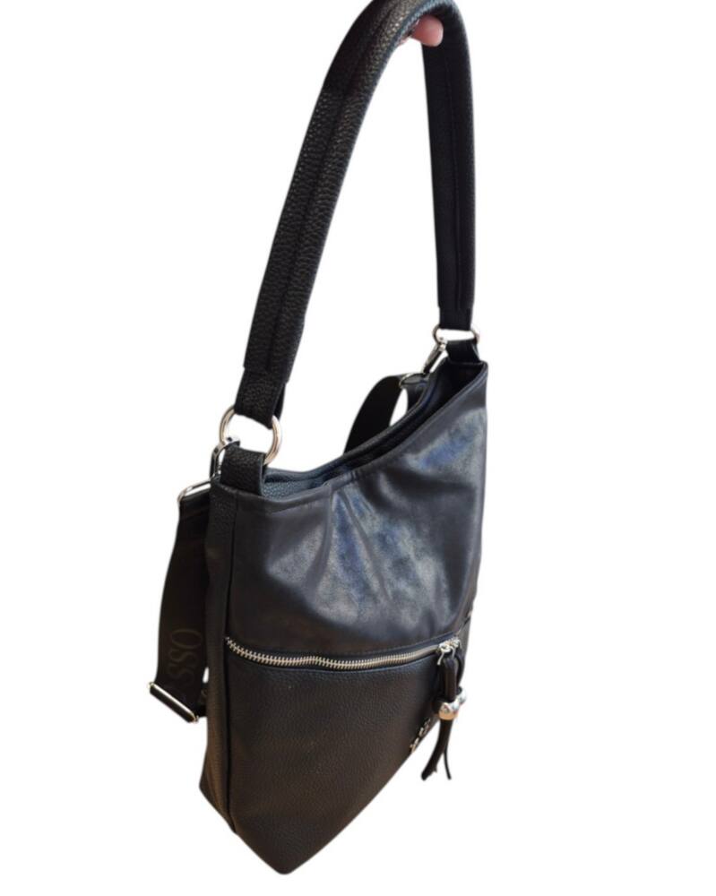 Crossbody dámska čierna kabelka GROSSO GS68 – Obrázok 5