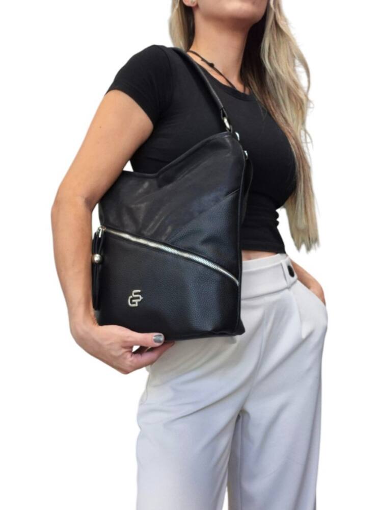Crossbody dámska čierna kabelka GROSSO GS68 – Obrázok 3