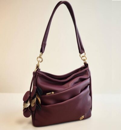 Praktická burgundy kabelka na rameno GROSSO G34