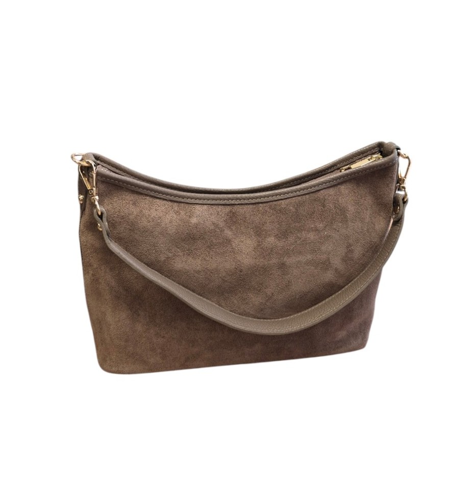 Crossbody béžová kabelka z brúsenej kože ITALY 341 – Obrázok 3