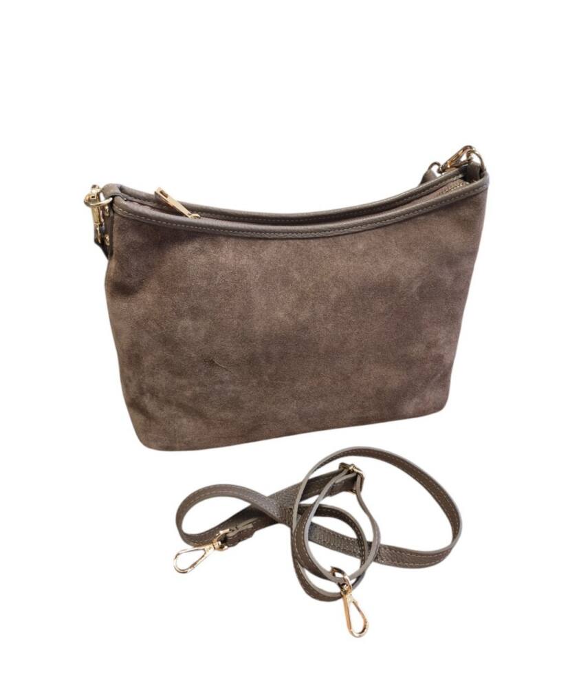 Crossbody béžová kabelka z brúsenej kože ITALY 341 – Obrázok 2