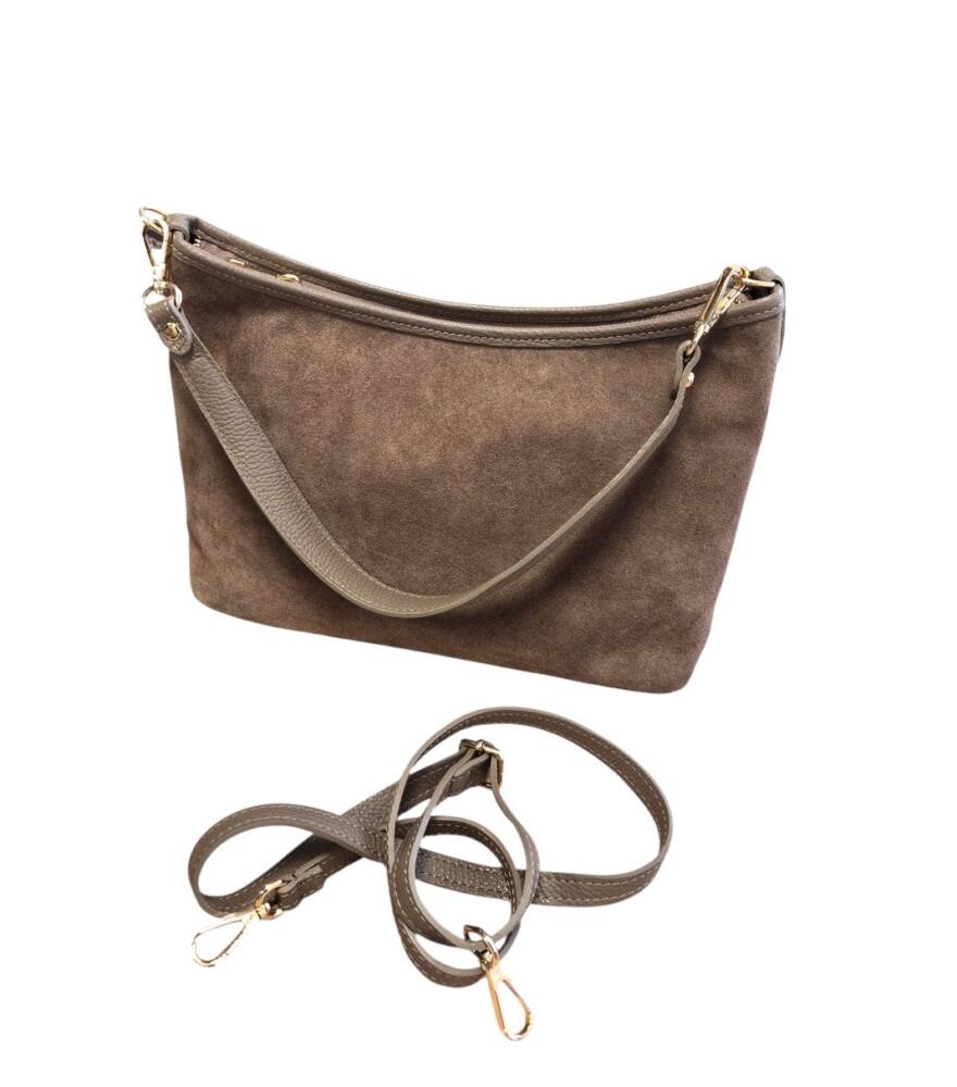 Crossbody béžová kabelka z brúsenej kože ITALY 341 – Obrázok 6